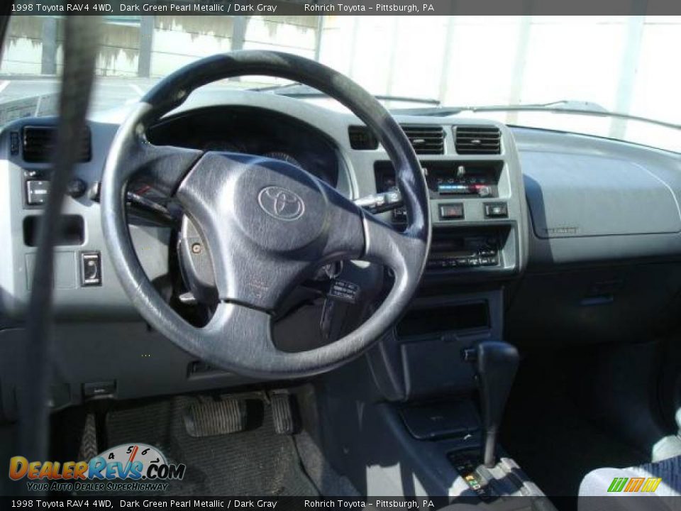 1998 Toyota RAV4 4WD Dark Green Pearl Metallic / Dark Gray Photo #12