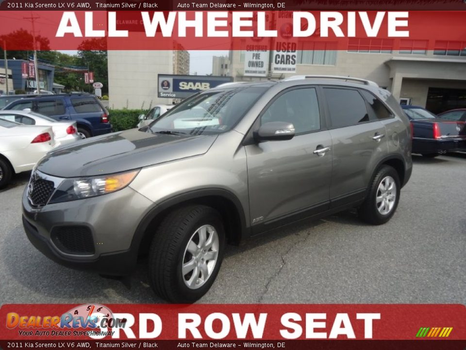 2011 Kia Sorento LX V6 AWD Titanium Silver / Black Photo #1