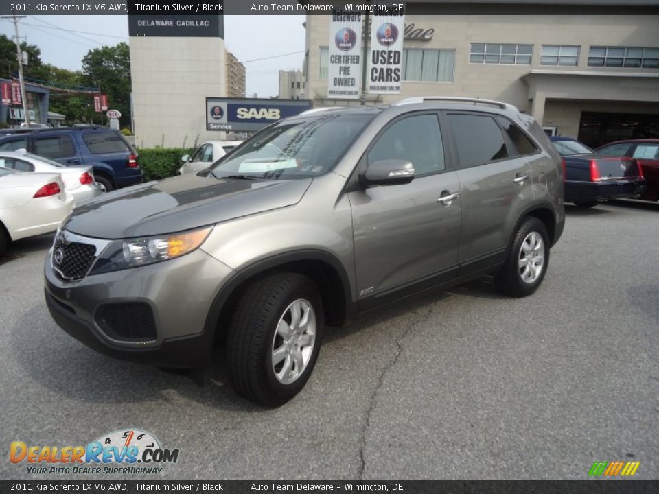 2011 Kia Sorento LX V6 AWD Titanium Silver / Black Photo #2