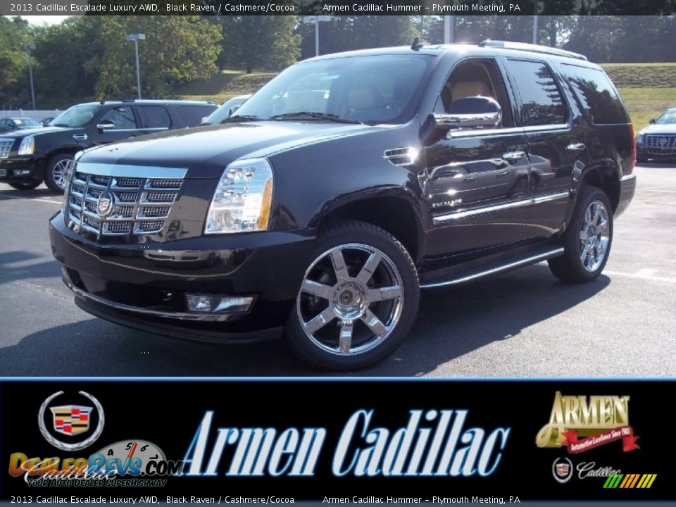 2013 Cadillac Escalade Luxury AWD Black Raven / Cashmere/Cocoa Photo #1