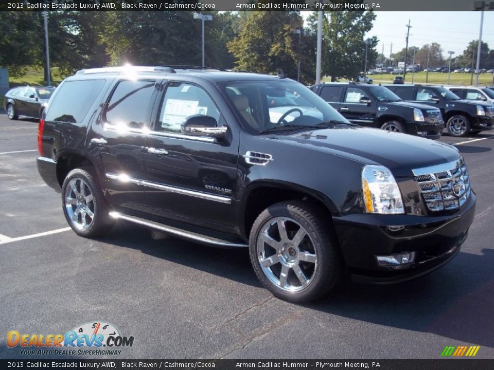 2013 Cadillac Escalade Luxury AWD Black Raven / Cashmere/Cocoa Photo #3