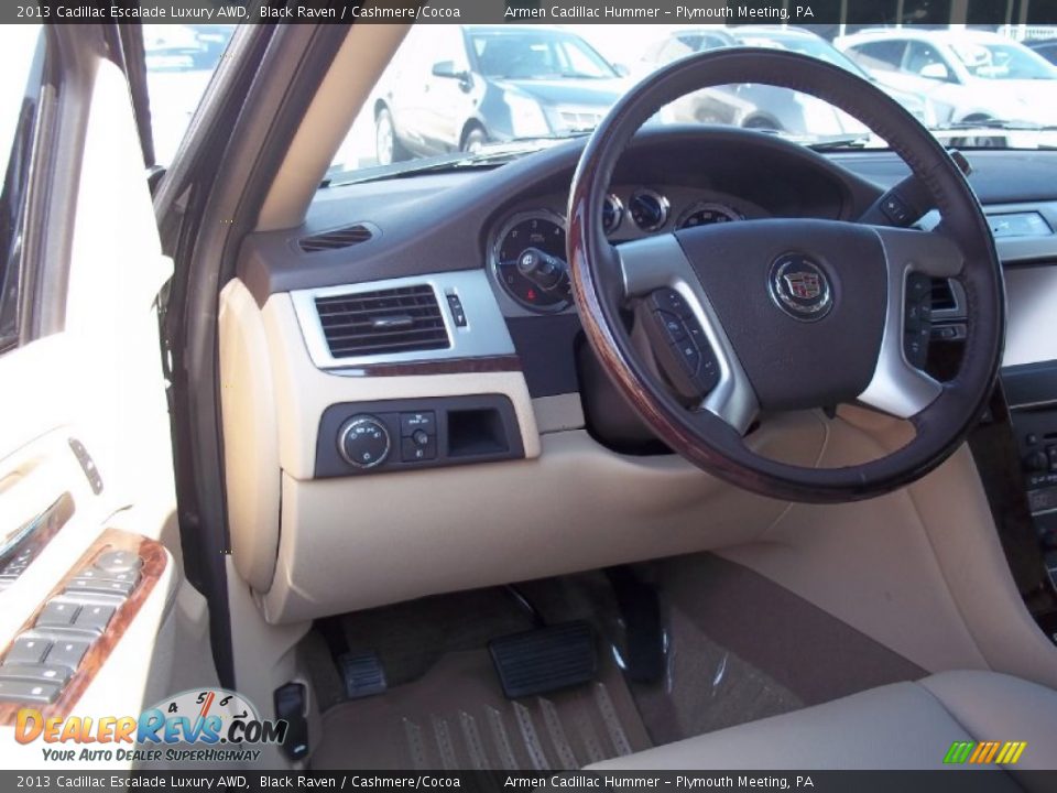 2013 Cadillac Escalade Luxury AWD Black Raven / Cashmere/Cocoa Photo #7