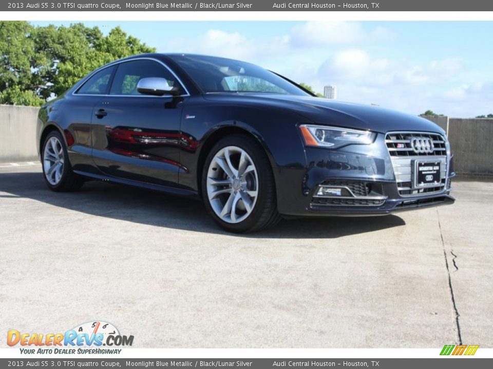 2013 Audi S5 3.0 TFSI quattro Coupe Moonlight Blue Metallic / Black/Lunar Silver Photo #1