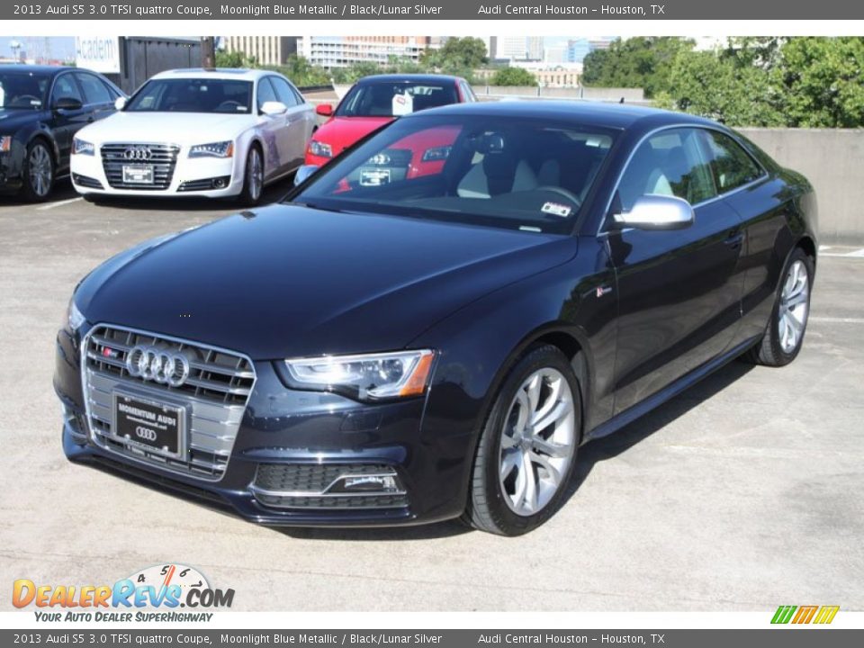 2013 Audi S5 3.0 TFSI quattro Coupe Moonlight Blue Metallic / Black/Lunar Silver Photo #3