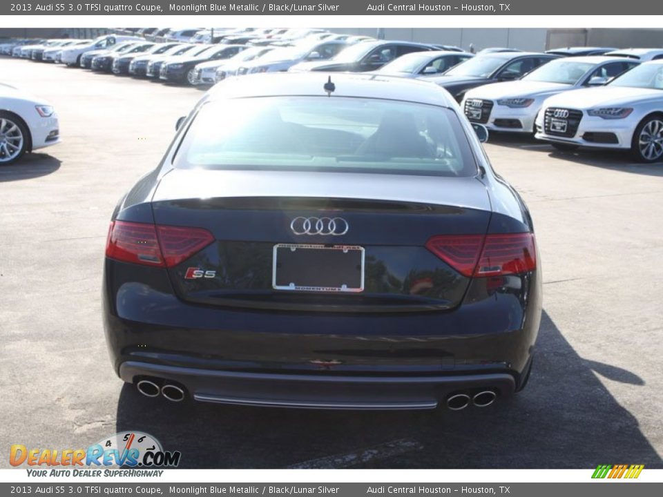 2013 Audi S5 3.0 TFSI quattro Coupe Moonlight Blue Metallic / Black/Lunar Silver Photo #7