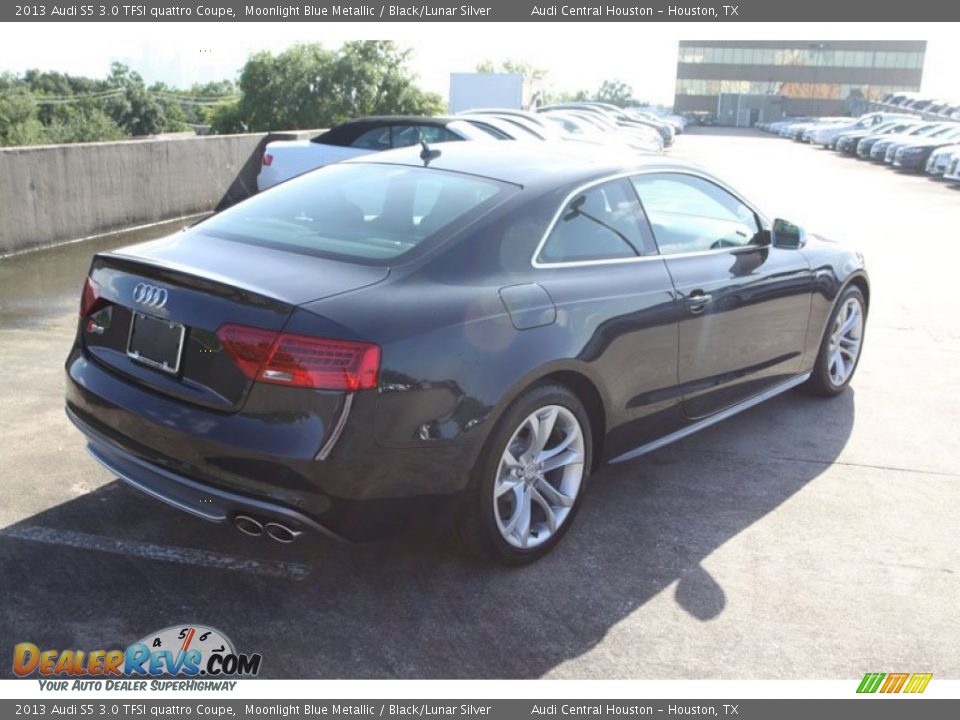 2013 Audi S5 3.0 TFSI quattro Coupe Moonlight Blue Metallic / Black/Lunar Silver Photo #8