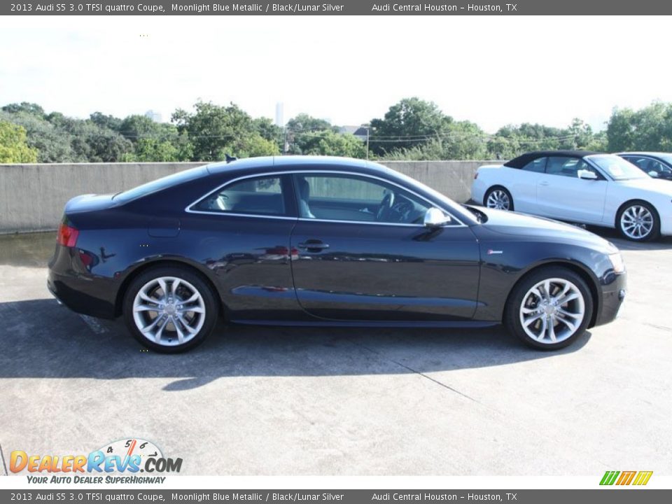 2013 Audi S5 3.0 TFSI quattro Coupe Moonlight Blue Metallic / Black/Lunar Silver Photo #9