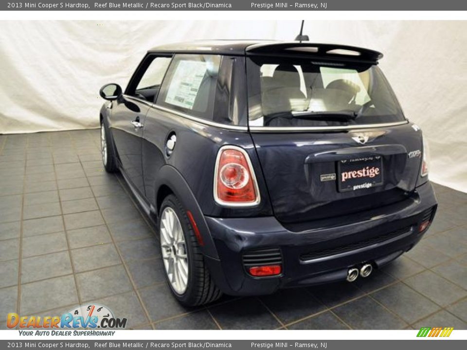 2013 Mini Cooper S Hardtop Reef Blue Metallic / Recaro Sport Black/Dinamica Photo #9