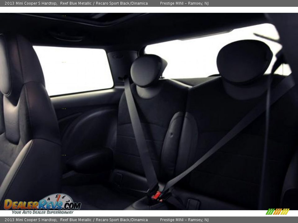 2013 Mini Cooper S Hardtop Reef Blue Metallic / Recaro Sport Black/Dinamica Photo #15