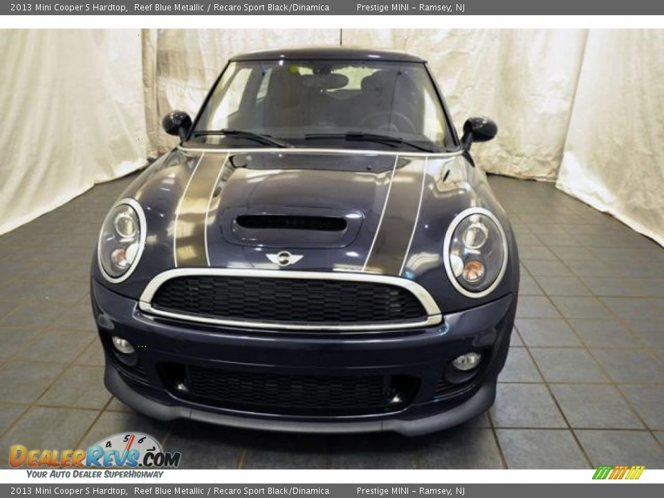 2013 Mini Cooper S Hardtop Reef Blue Metallic / Recaro Sport Black/Dinamica Photo #21