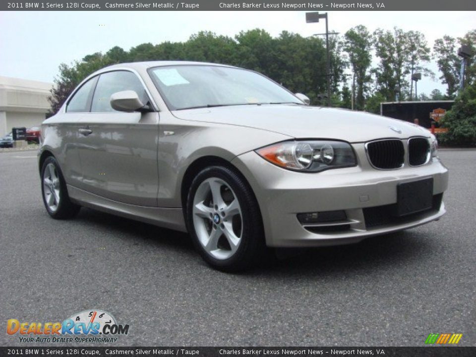 2011 BMW 1 Series 128i Coupe Cashmere Silver Metallic / Taupe Photo #1