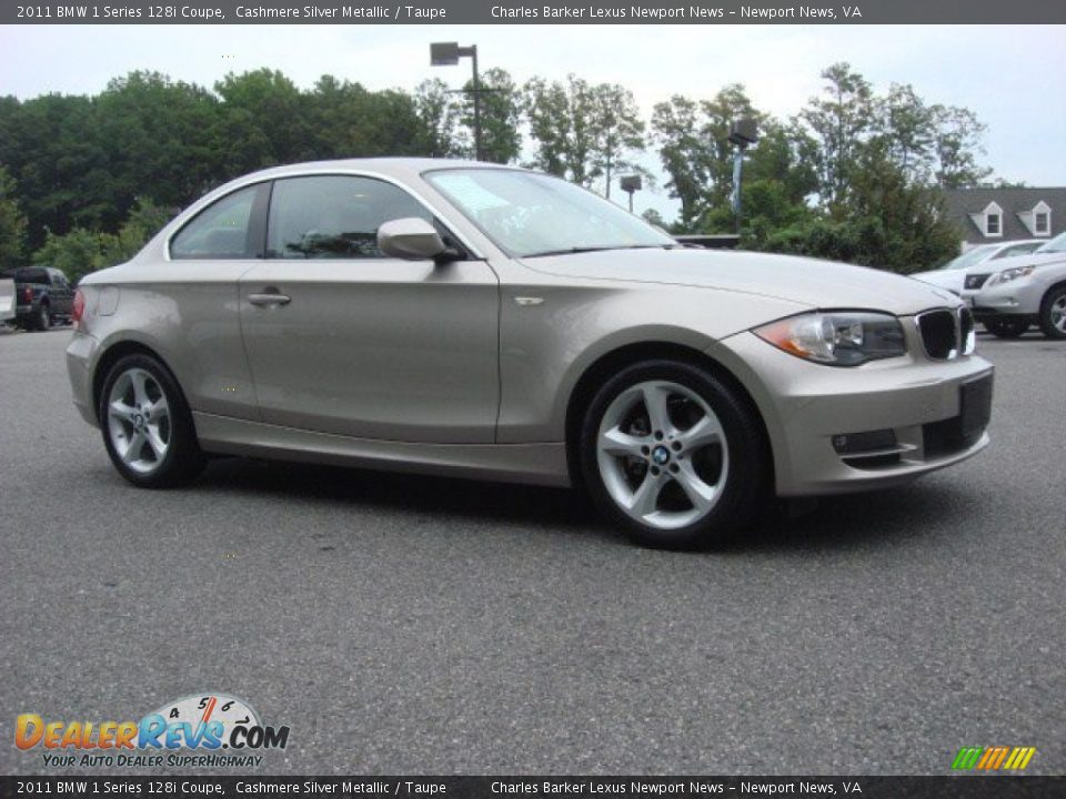2011 BMW 1 Series 128i Coupe Cashmere Silver Metallic / Taupe Photo #2