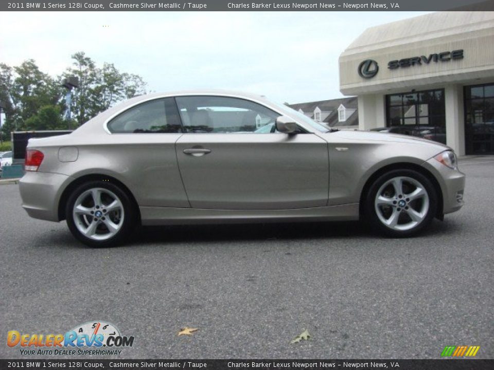 2011 BMW 1 Series 128i Coupe Cashmere Silver Metallic / Taupe Photo #3