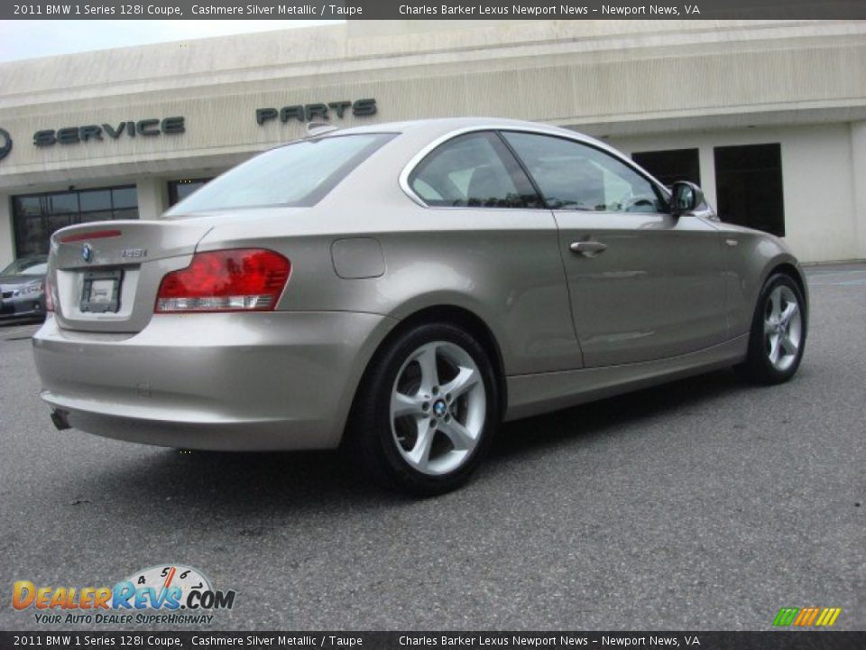 2011 BMW 1 Series 128i Coupe Cashmere Silver Metallic / Taupe Photo #4