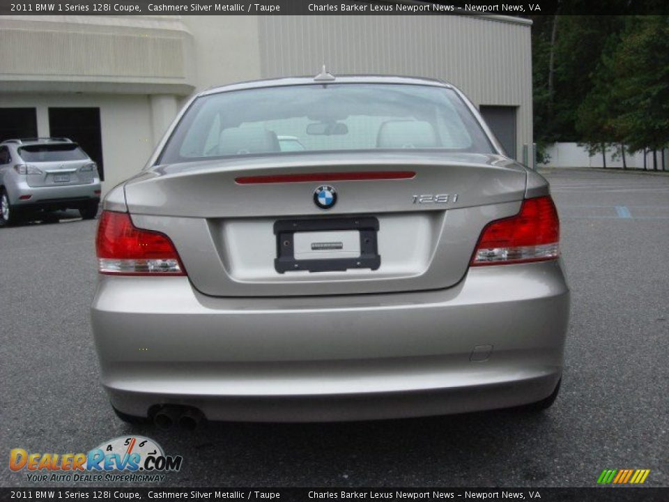2011 BMW 1 Series 128i Coupe Cashmere Silver Metallic / Taupe Photo #5