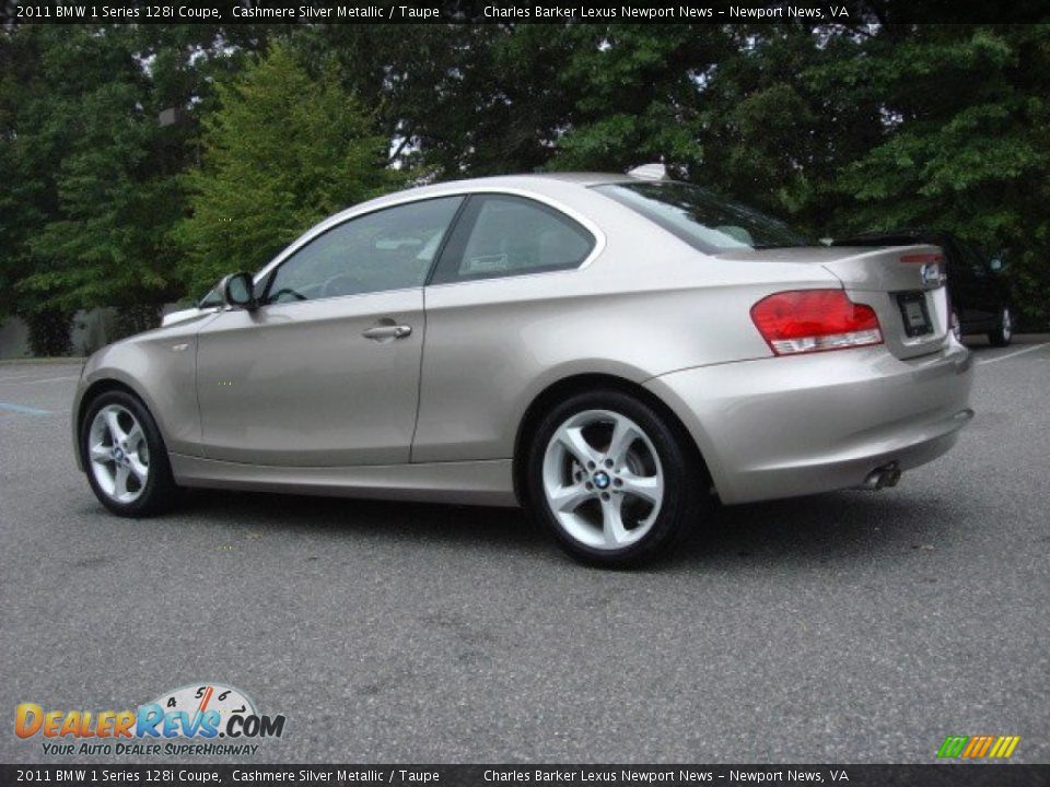2011 BMW 1 Series 128i Coupe Cashmere Silver Metallic / Taupe Photo #6