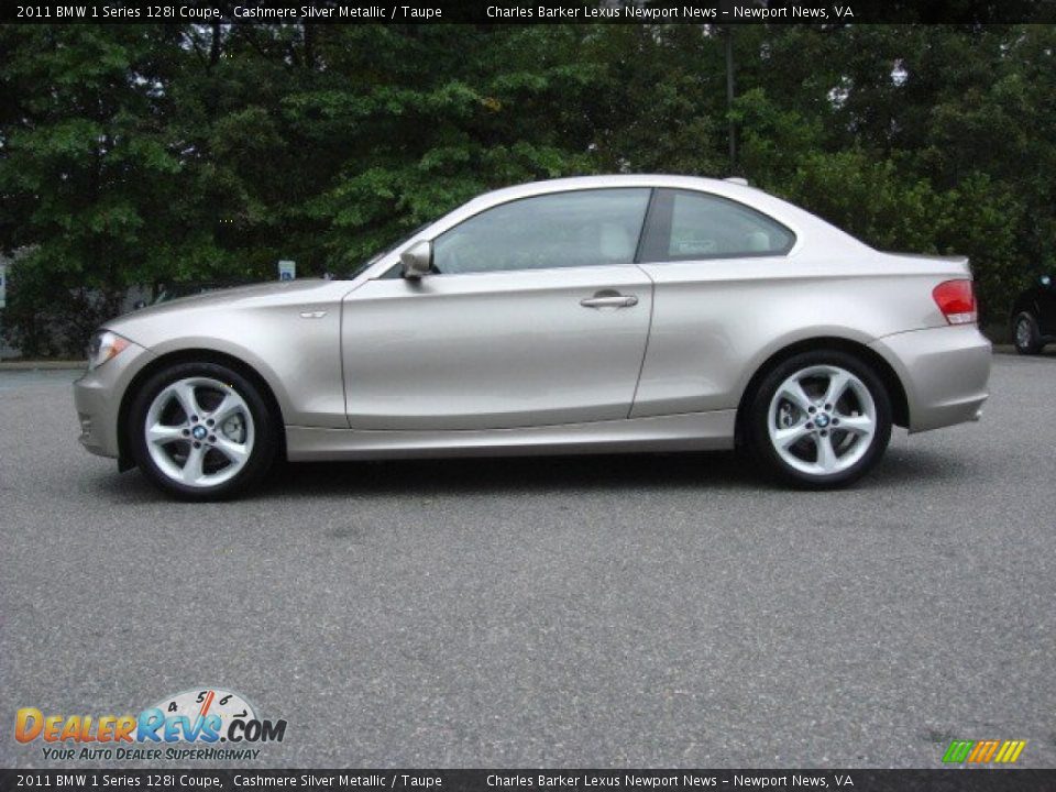 2011 BMW 1 Series 128i Coupe Cashmere Silver Metallic / Taupe Photo #7