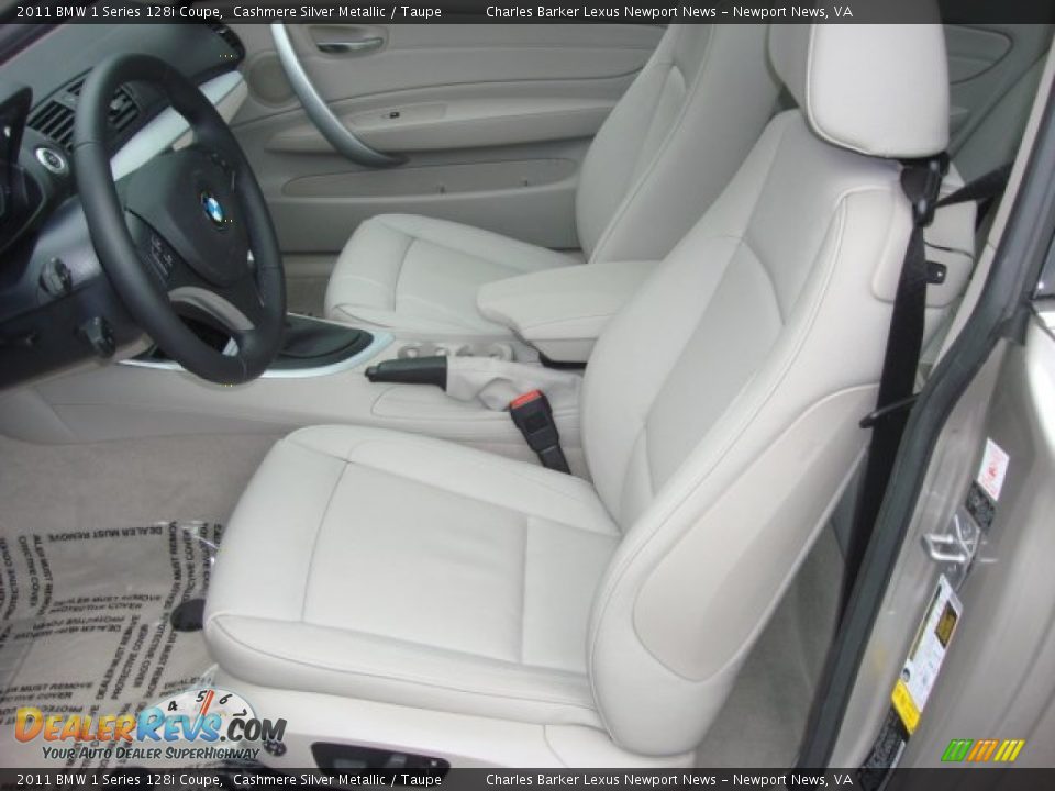2011 BMW 1 Series 128i Coupe Cashmere Silver Metallic / Taupe Photo #11