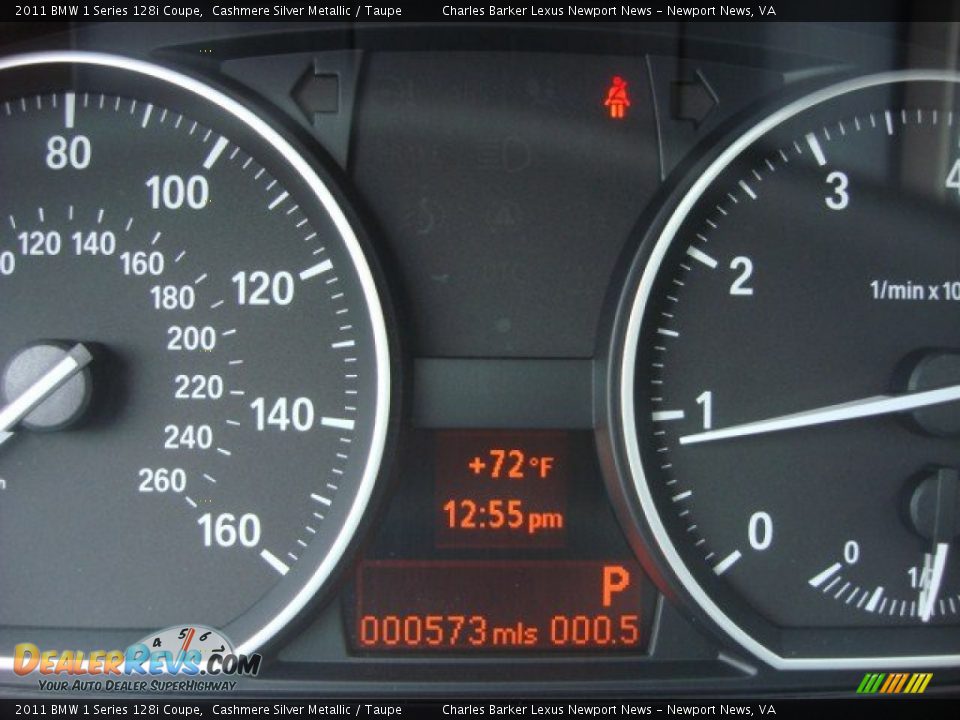 2011 BMW 1 Series 128i Coupe Cashmere Silver Metallic / Taupe Photo #19