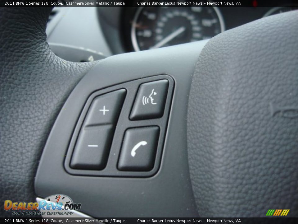 2011 BMW 1 Series 128i Coupe Cashmere Silver Metallic / Taupe Photo #20