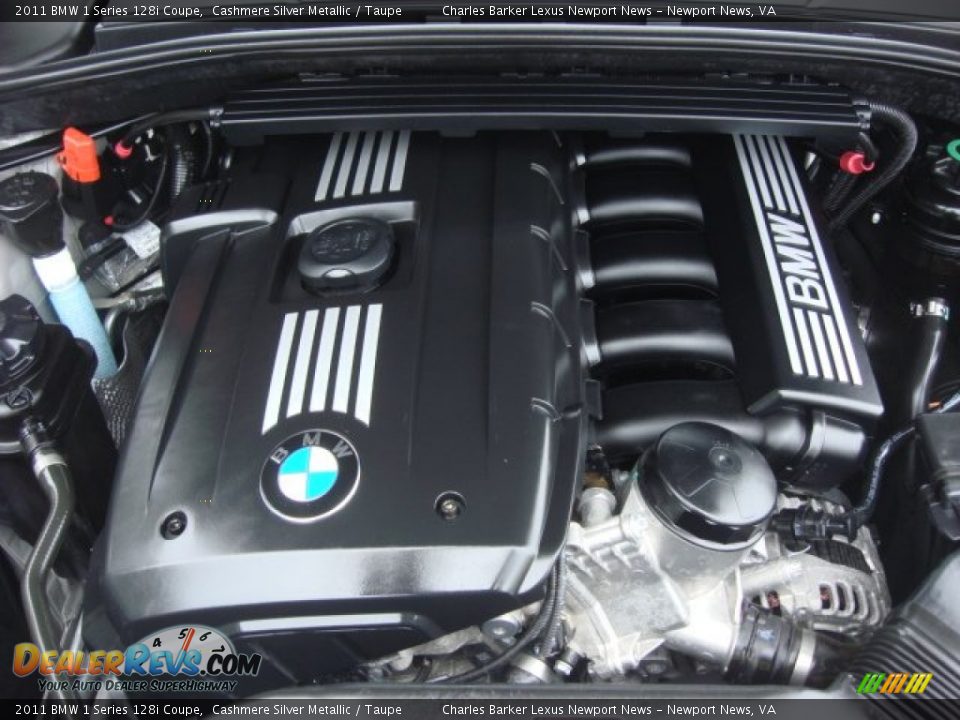 2011 BMW 1 Series 128i Coupe Cashmere Silver Metallic / Taupe Photo #27