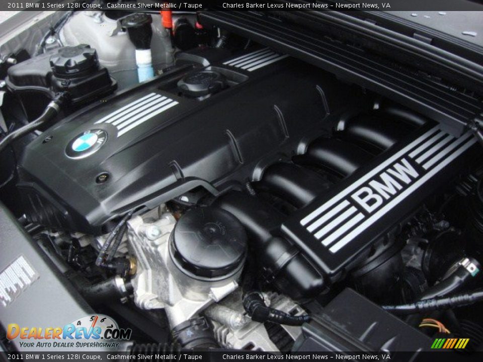 2011 BMW 1 Series 128i Coupe Cashmere Silver Metallic / Taupe Photo #28