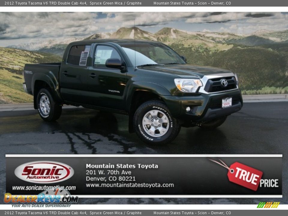 2012 Toyota Tacoma V6 TRD Double Cab 4x4 Spruce Green Mica / Graphite Photo #1
