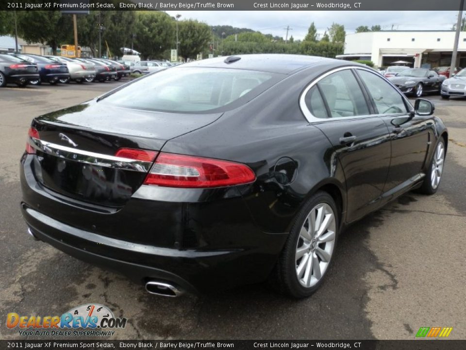 2011 Jaguar XF Premium Sport Sedan Ebony Black / Barley Beige/Truffle Brown Photo #5