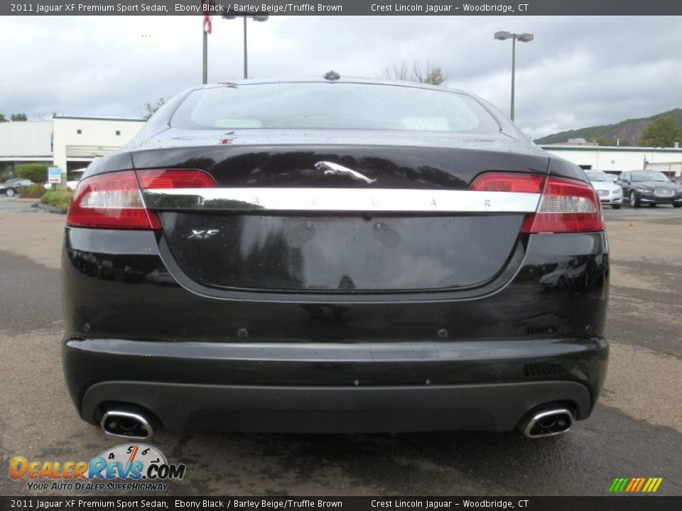 2011 Jaguar XF Premium Sport Sedan Ebony Black / Barley Beige/Truffle Brown Photo #6
