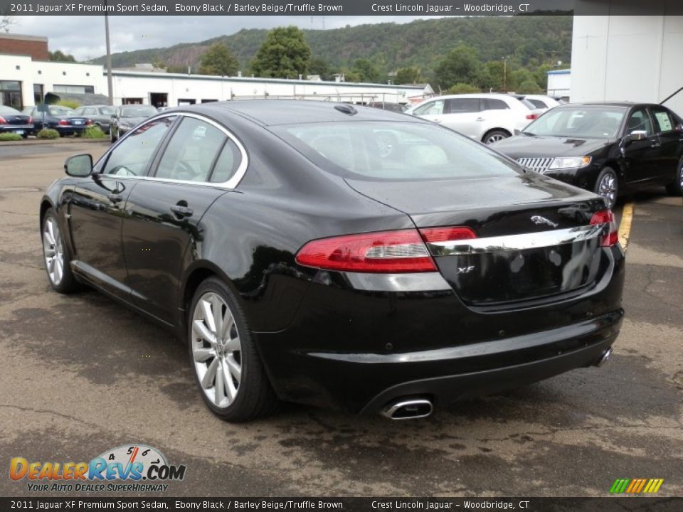 2011 Jaguar XF Premium Sport Sedan Ebony Black / Barley Beige/Truffle Brown Photo #7