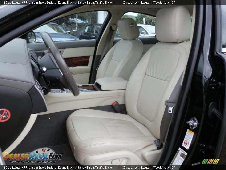 2011 Jaguar XF Premium Sport Sedan Ebony Black / Barley Beige/Truffle Brown Photo #8