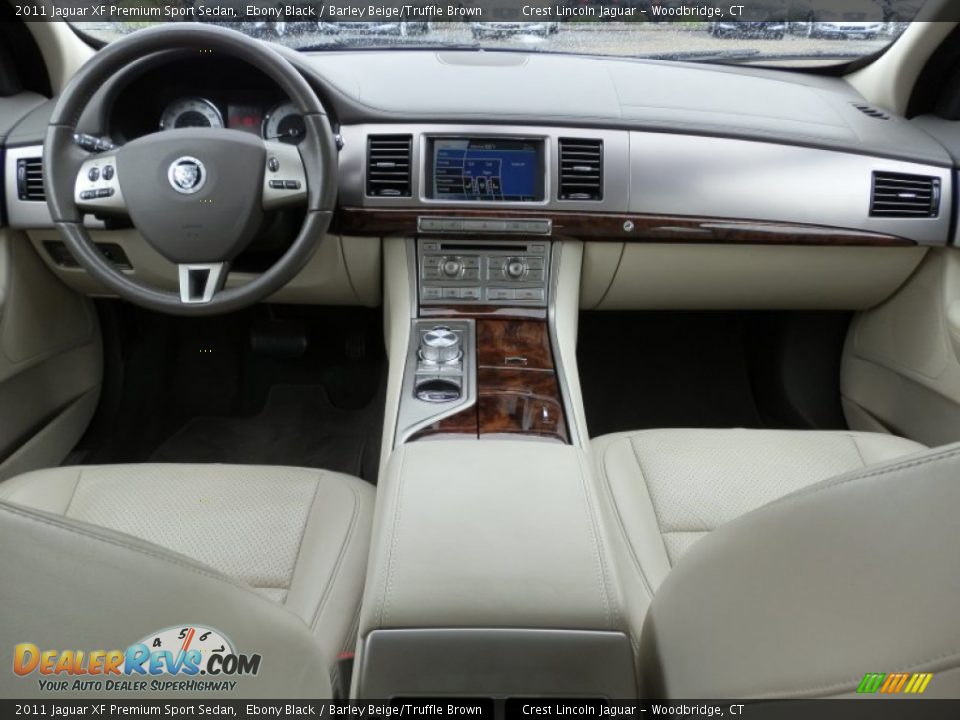 2011 Jaguar XF Premium Sport Sedan Ebony Black / Barley Beige/Truffle Brown Photo #11