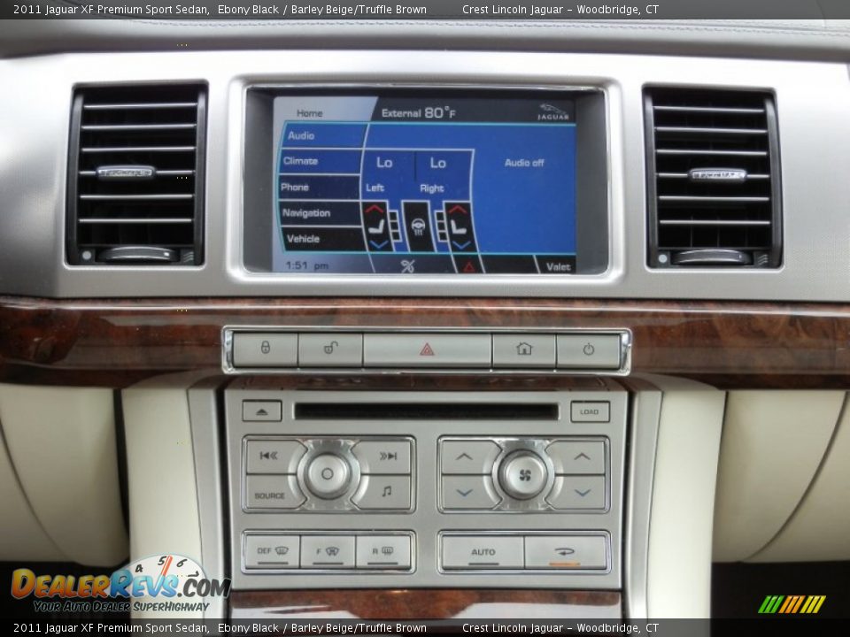 2011 Jaguar XF Premium Sport Sedan Ebony Black / Barley Beige/Truffle Brown Photo #12