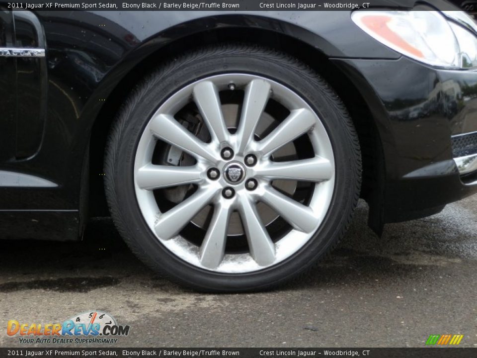 2011 Jaguar XF Premium Sport Sedan Ebony Black / Barley Beige/Truffle Brown Photo #14