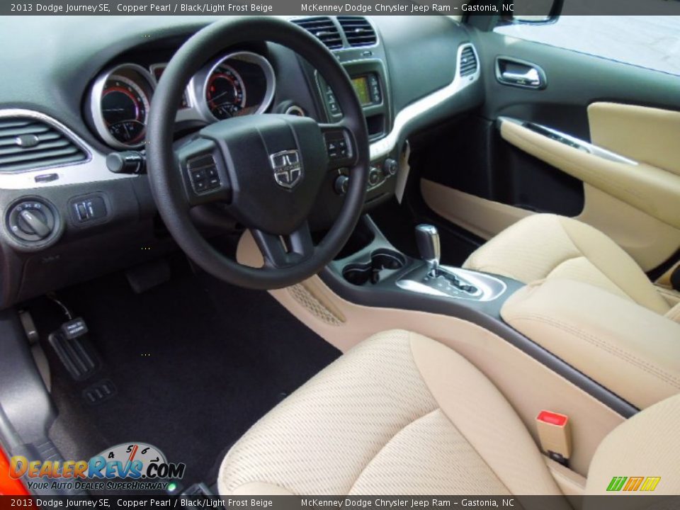 Black/Light Frost Beige Interior - 2013 Dodge Journey SE Photo #28