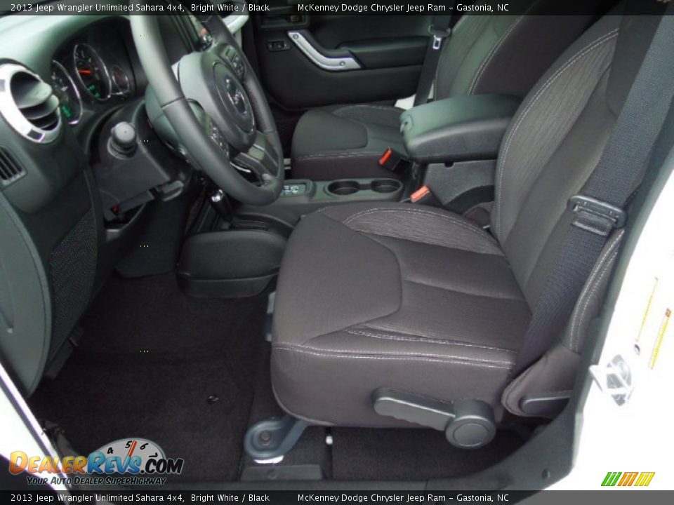 Black Interior - 2013 Jeep Wrangler Unlimited Sahara 4x4 Photo #8