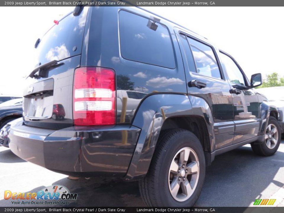 2009 Jeep Liberty Sport Brilliant Black Crystal Pearl / Dark Slate Gray Photo #3