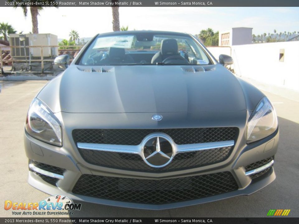 2013 Mercedes-Benz SL 550 Roadster Matte Shadow Grey Metallic / Black Photo #2