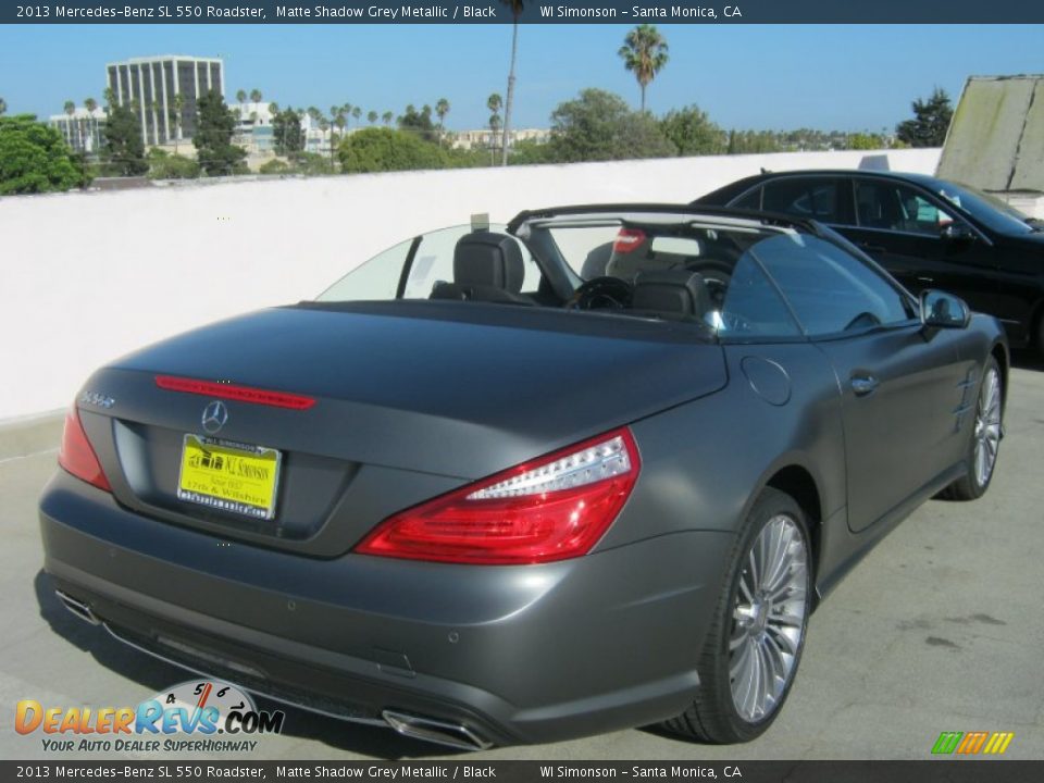 2013 Mercedes-Benz SL 550 Roadster Matte Shadow Grey Metallic / Black Photo #4