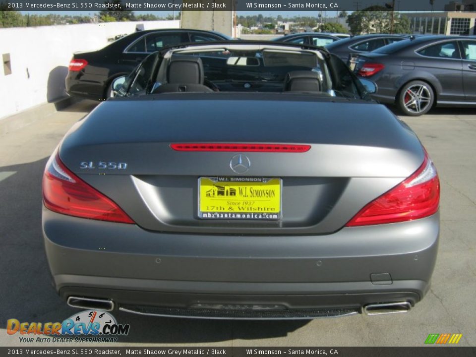 2013 Mercedes-Benz SL 550 Roadster Matte Shadow Grey Metallic / Black Photo #5