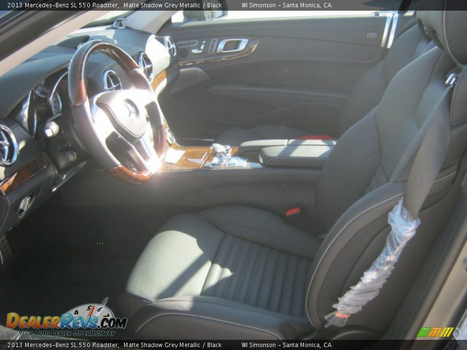 2013 Mercedes-Benz SL 550 Roadster Matte Shadow Grey Metallic / Black Photo #7