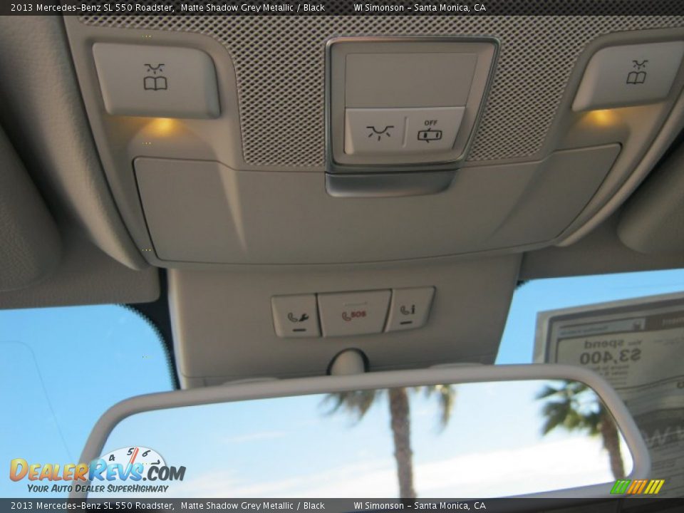 2013 Mercedes-Benz SL 550 Roadster Matte Shadow Grey Metallic / Black Photo #8