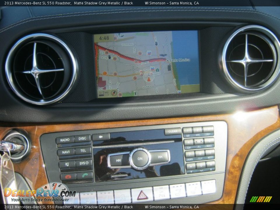 2013 Mercedes-Benz SL 550 Roadster Matte Shadow Grey Metallic / Black Photo #9