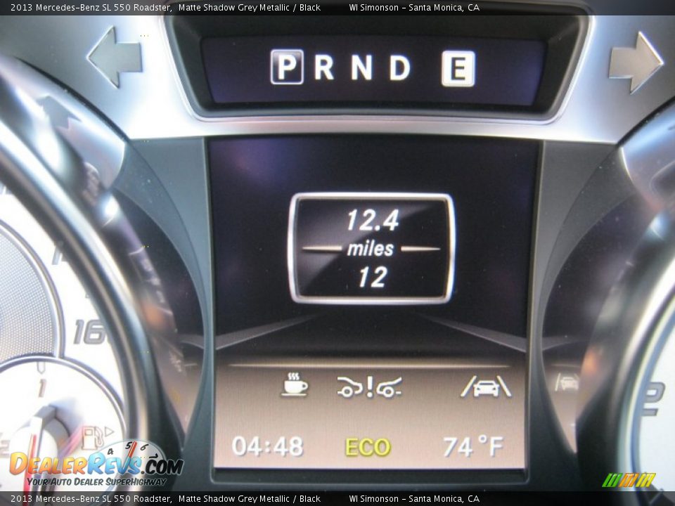 2013 Mercedes-Benz SL 550 Roadster Matte Shadow Grey Metallic / Black Photo #11