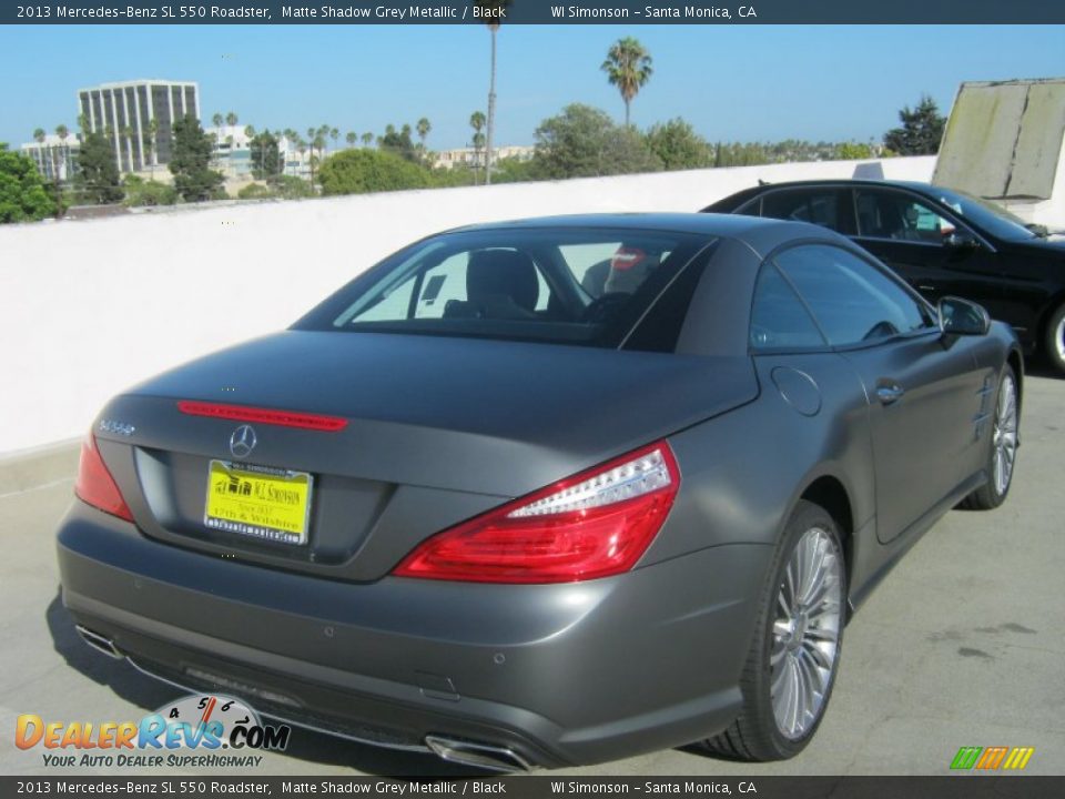 2013 Mercedes-Benz SL 550 Roadster Matte Shadow Grey Metallic / Black Photo #16