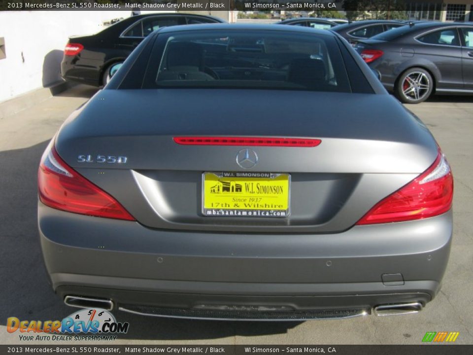 2013 Mercedes-Benz SL 550 Roadster Matte Shadow Grey Metallic / Black Photo #17