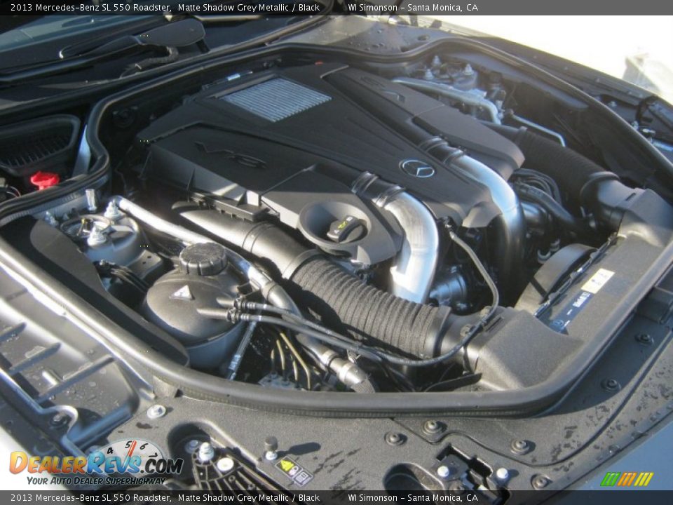 2013 Mercedes-Benz SL 550 Roadster Matte Shadow Grey Metallic / Black Photo #18