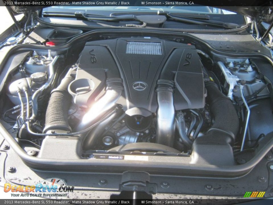 2013 Mercedes-Benz SL 550 Roadster Matte Shadow Grey Metallic / Black Photo #19