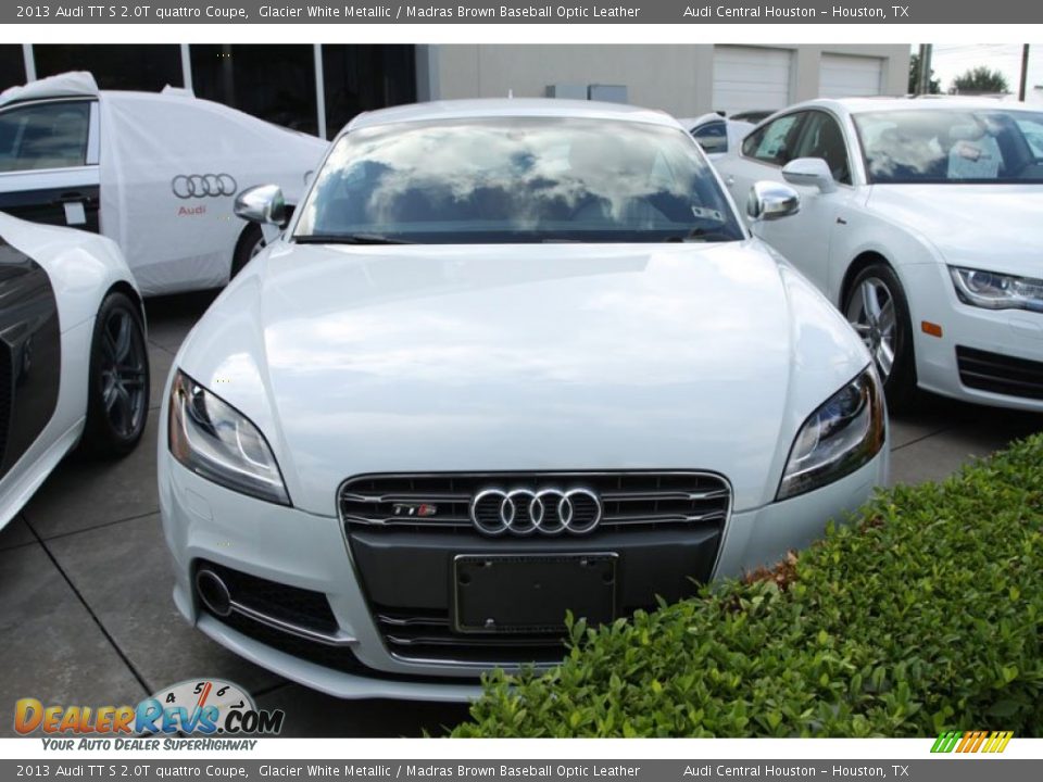 2013 Audi TT S 2.0T quattro Coupe Glacier White Metallic / Madras Brown Baseball Optic Leather Photo #2
