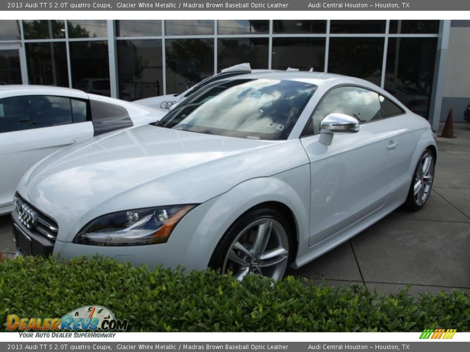 2013 Audi TT S 2.0T quattro Coupe Glacier White Metallic / Madras Brown Baseball Optic Leather Photo #3